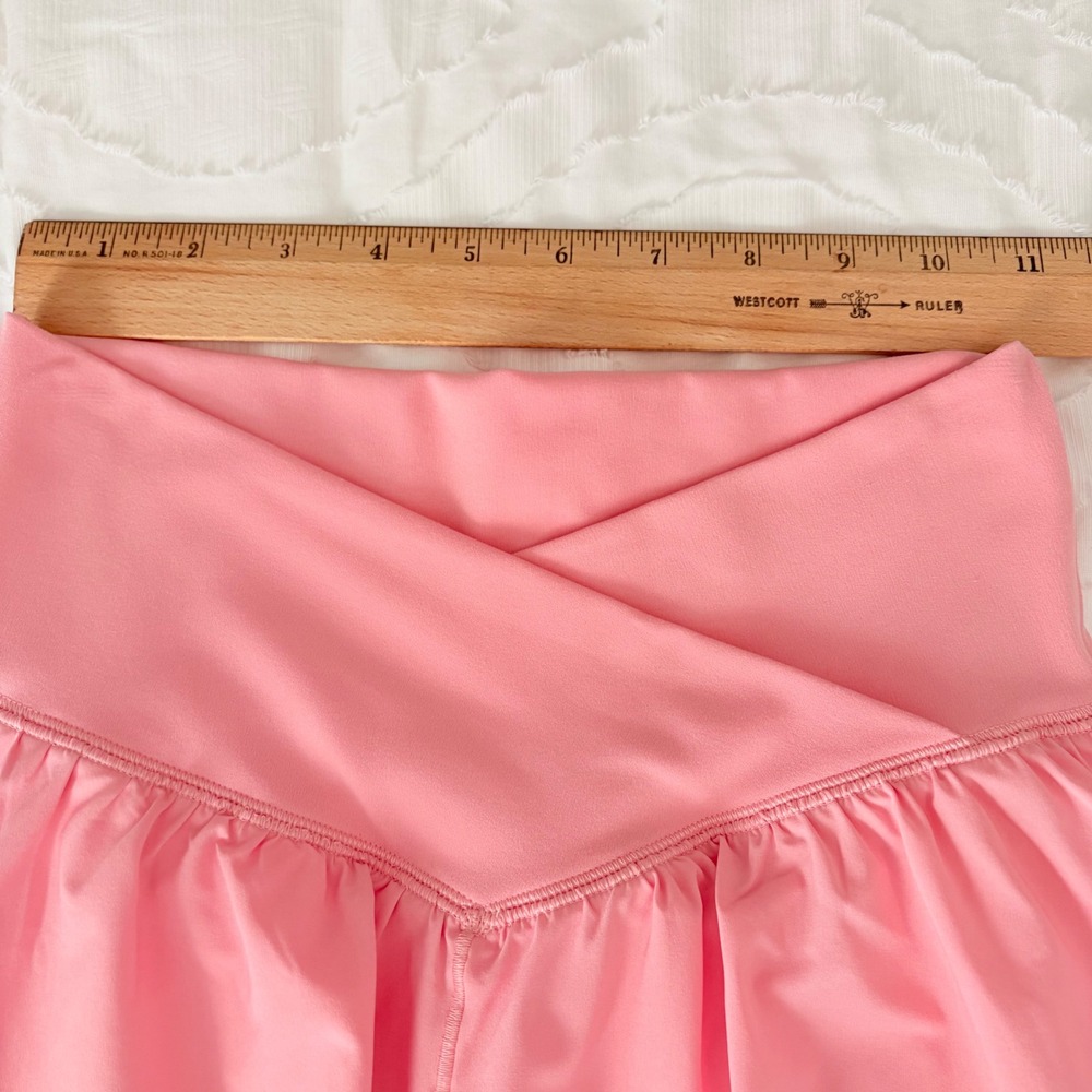 OFFLINE by Aerie Real Me Crossover Flowy Shorts Womens Small Pink Skort - Picture 6 of 8